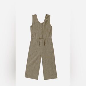 Rylee + Cru Charlie Jumpsuit with Button Detail in Olive